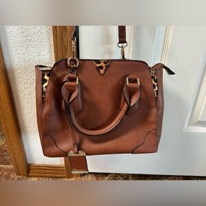 Women’s brown cheetah concealed carry purse!